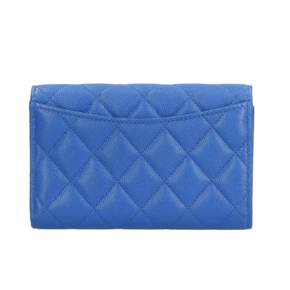 CHANEL Authentic Blue Caviar Leather Wallet - Picture 2 of 7